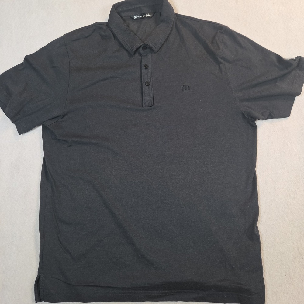 Travis Mathew Pima Cotton Polo Shirt Mens Large Gray Carlton Woods Country Club